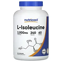 Nutricost, L-Isoleucine, 2,000 mg, 240 Capsules (500 mg per Capsule)