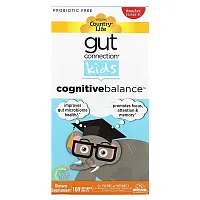 Country Life, Gut Connection Kids, Cognitive Balance, Sweet &amp; Sour, 100 Chewable Tablets