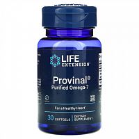 Life Extension, Provinal, очищенная форма омега-7, 30 капсул