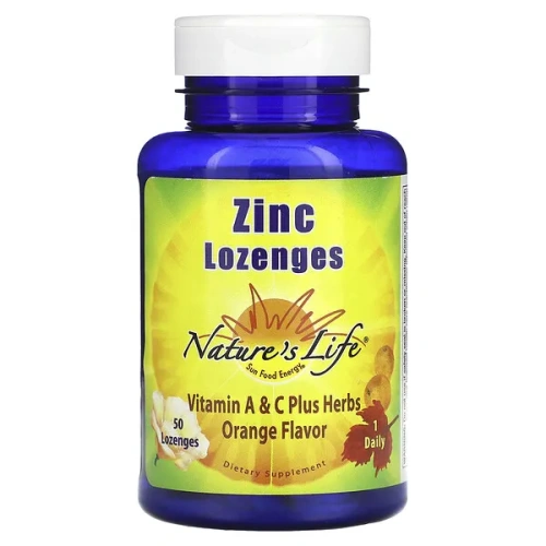 Nature&#x27;s Life, Zinc Lozenges, Orange, 50 Lozenges