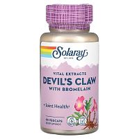 Solaray, Vital Extracts, Devil&#x27;s Claw with Bromelain, 90 VegCaps