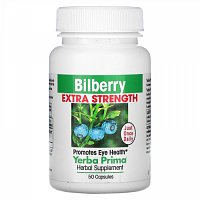 Yerba Prima, Bilberry Extra Strength, 50 Capsules