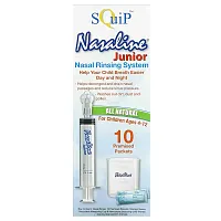 Squip, Nasaline Junior, Nasal Rinsing System, For Children Ages 4-12, 14 Piece Kit