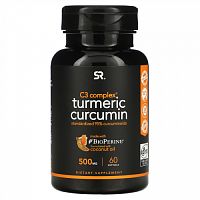 Sports Research, C3 Complex, Turmeric Curcumin, 500 mg, 60 Softgels