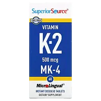 Superior Source, Vitamin K-2, 500 mcg, 60 MicroLingual Instant Dissolve Tablets