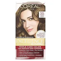 L&#x27;Oréal, Excellence Creme, Triple Care Color, 5G Medium Golden Brown, 1 Application