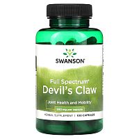 Swanson, Devil's Claw полного спектра, 500 мг, 100 капсул