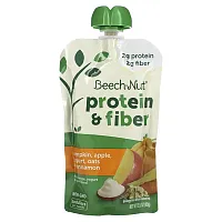 Beech-Nut, Fruit, Veggie, Yogurt &amp; Grain Blend, Protein &amp; Fiber, 12+ Months, Pumpkin, Apple, Yogurt, Oats &amp; Cinnamon, 3.5 oz (99 g)