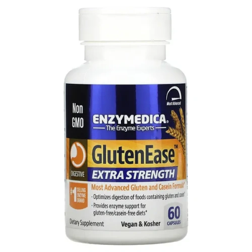 Enzymedica, GlutenEase, Extra Strength, 60 Capsules