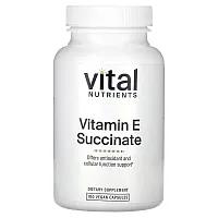 Vital Nutrients, Vitamin E Succinate, 100 Vegan Capsules