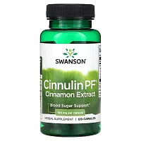 Swanson, Cinnulin PF, Cinnamon Extract, 150 mg , 120 Capsules