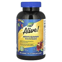 Nature&#x27;s Way, Alive! Men&#x27;s Gummy Multivitamin, Fruit, 150 Gummies