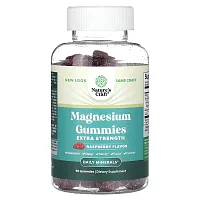 Nature&#x27;s Craft, Magnesium Gummies, Extra Strength, Raspberry, 90 Gummies