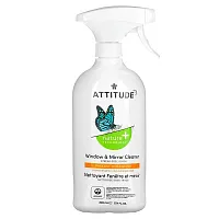 ATTITUDE, Window &amp; Mirror Cleaner, Citrus Zest, 27.1 fl oz (800 ml)