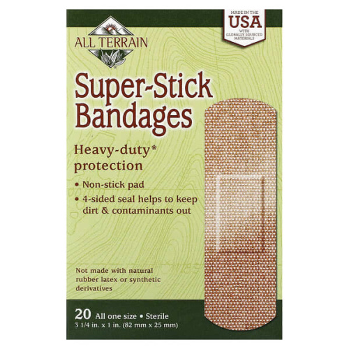 All Terrain, Super-Stick Bandages, 20 Bandages