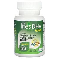 Life&#x27;s DHA, Adult, Brain + Eye + Heart Health , 200 mg, 60 Softgels