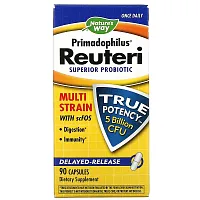 Nature&#x27;s Way, Primadophilus Reuteri, Superior Probiotic, 5 Billion CFU, 90 Capsules