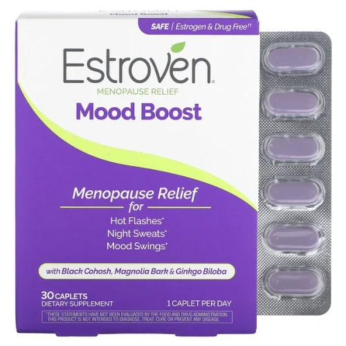 Estroven, Mood Boost, Menopause Relief, 30 Caplets