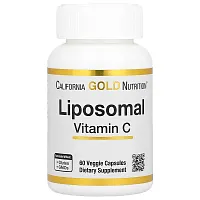 California Gold Nutrition, Liposomal Vitamin C, 500 mg, 60 Veggie Capsules (250 mg per Capsule)