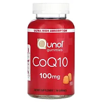 Qunol, CoQ10 Gummies, Creamy Orange, 100 mg, 90 Gummies (50 mg per Gummy)