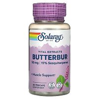 Solaray, Butterbur , 50 mg, 60 VegCaps