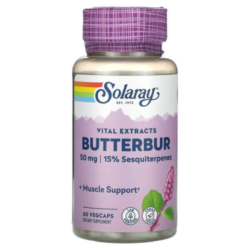 Solaray, Butterbur , 50 mg, 60 VegCaps