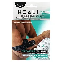 Heali Medical Corp, Cooling Therapeutic Kinesiology Tape, Black, 20 Pre-Cut 100% Cotton Strips