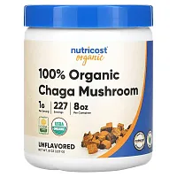 Nutricost, 100% Organic Chaga Mushroom, Unflavored, 8 oz (227 g)