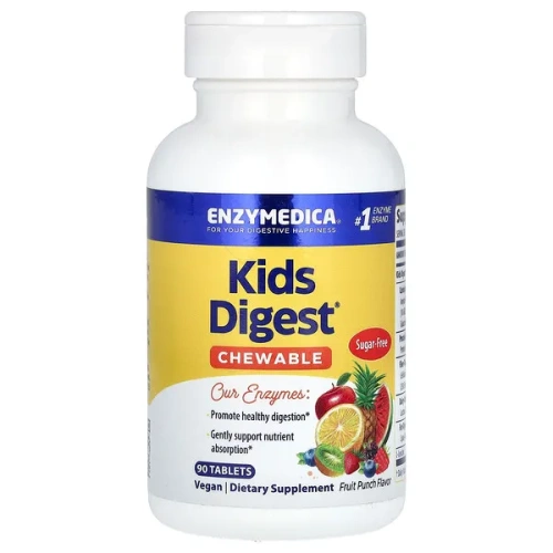 Enzymedica, Kids Digest, Fruit Punch, 90 Tablets