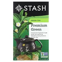 Stash Tea, Green Tea, Premium Green, 20 Tea Bags, 1.4 oz (40 g)