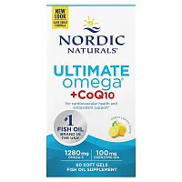 Nordic Naturals, Ultimate Omega + CoQ10, Lemon, 60 Soft Gels