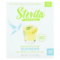 Stevita, Naturals, Stevia With Xylitol, Supreme, 50 Packets, 1.8 oz (50 g)