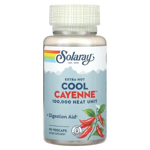 Solaray, Extra Hot Cool Cayenne, 90 VegCaps