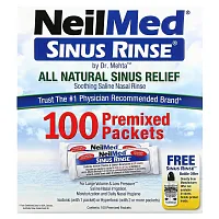 NeilMed, Sinus Rinse, натуральное средство для промывания носа, 100 пакетиков