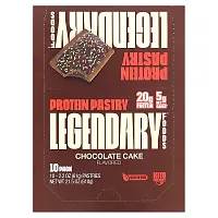 Legendary Foods, Protein Pastry, Chocolate Cake, 10 Pack, 2.2 oz (61 g) Each