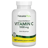 NaturesPlus, High Potency Vitamin C With Rosehips , 1,000 mg, 180 Tablets