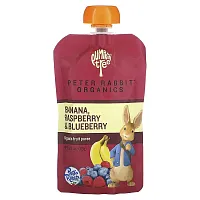 Pumpkin Tree Organics, Peter Rabbit Organics, Organic Fruit Puree, Banana, Raspberry &amp; Blueberry, 4 oz (113 g)