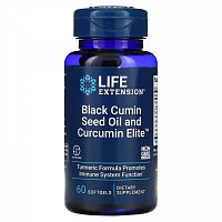 Life Extension, масло из семян черного тмина с Curcumin Elite, 60 капсул