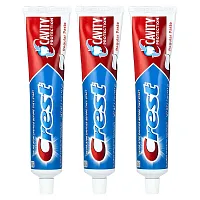 Crest, Cavity Protection, Fluoride Anticavity Toothpaste, Regular Paste, 3 Pack, 5.7 oz (161 g) Each