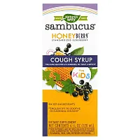 Nature&#x27;s Way, Sambucus for Kids, HoneyBerry Cough Syrup, 4 fl oz (120 ml)