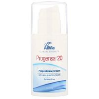 AllVia, Progensa 20, крем с прогестероном, 113 г (4 унции)