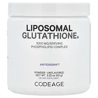 Codeage, Liposomal Glutathione Powder, Unflavored, 2.22 oz (63 g)