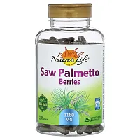 Nature&#x27;s Life, Saw Palmetto Berries, 1,160 mg, 250 Vegetarian Capsules (580 mg per Capsule)