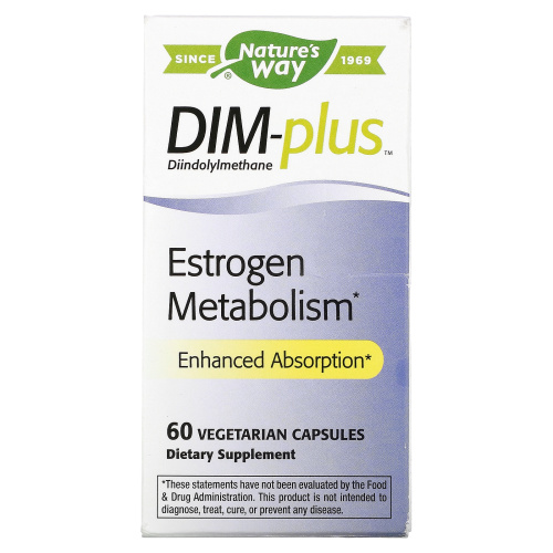 Nature's Way, DIM-Plus, Estrogen Metabolism, 60 Vegetarian Capsules