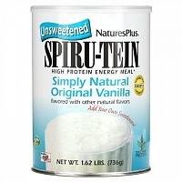 NaturesPlus, Spiru-Tein, питательная добавка с высоким содержанием белка, без сахара, со вкусом натуральной ванили, 740 г (1,63 фунта)