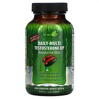 Irwin Naturals, Daily-Multi Testosterone Up Booster для мужчин, 60 желатиновых капсул