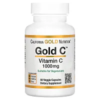 California Gold Nutrition, Gold C, витамин C класса USP, 1000 мг, 60 вегетарианских капсул