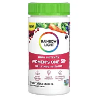 Rainbow Light, Women&#x27;s One 50+, Daily Multivitamin, High Potency, 90 Vegetarian Tablets