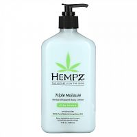 Hempz, Triple Moisture, крем-мусс для тела на растительной основе, 500 мл