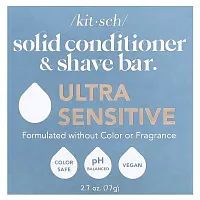 Kitsch, Solid Conditioner &amp; Shave Bar, Ultra Sensitive, Fragrance Free, 2.7 oz (77 g)